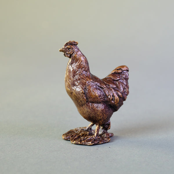 Bronze 'Chicken' Miniature Sculpture.