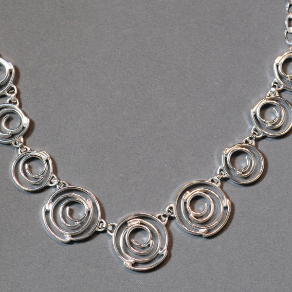 Sterling Silver 'Spirals' Necklace.