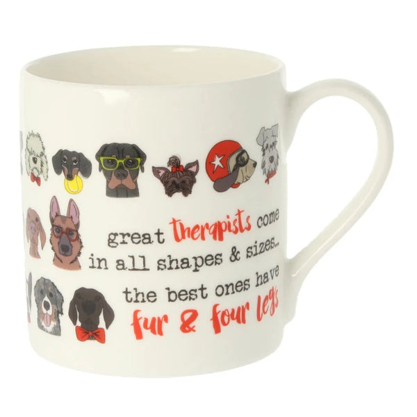 'Dog therapists' by Dandelion Designs Bone China Mug.