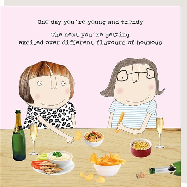 Rosie Made a Thing 'Houmous' Greetings Card.