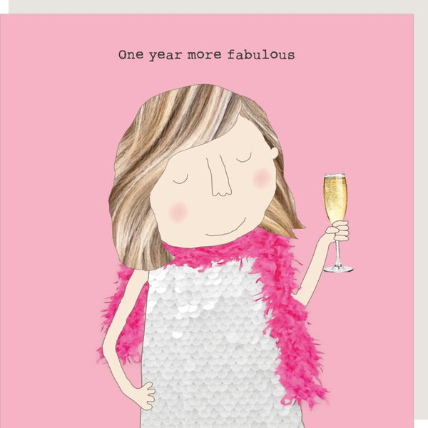 Rosie Made a Thing 'More fabulous' Greetings Card.