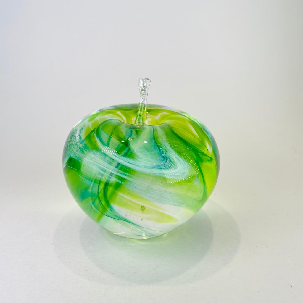 Green Handmade Glass Apple. – Smithsonia