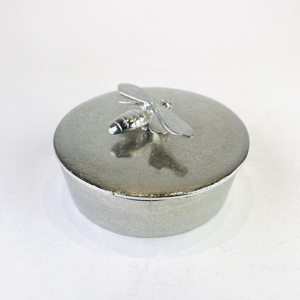 Medium Pewter Trinket Box with Bee