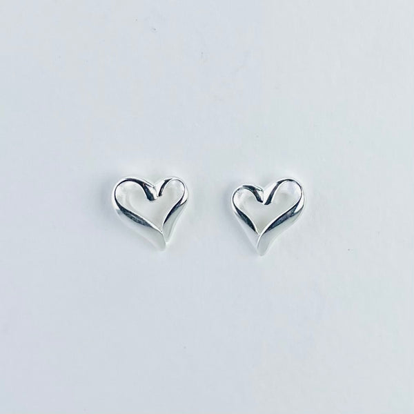 Heart Outline Stud Earrings by JB Designs.