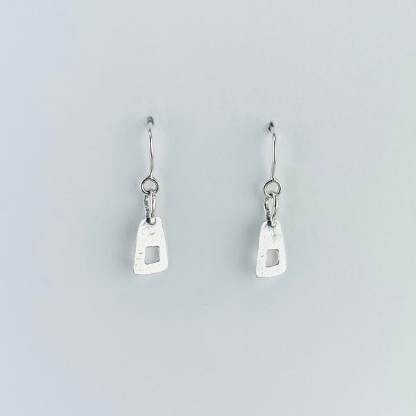 Cut Out Sterling Silver Drop Earrings by JB Designs.