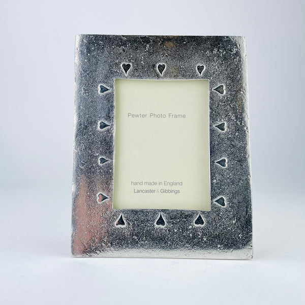 A Handmade Heart Design Pewter Mini Frame - large