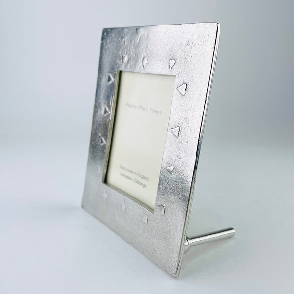 A Handmade Heart Design Pewter Mini Frame - large
