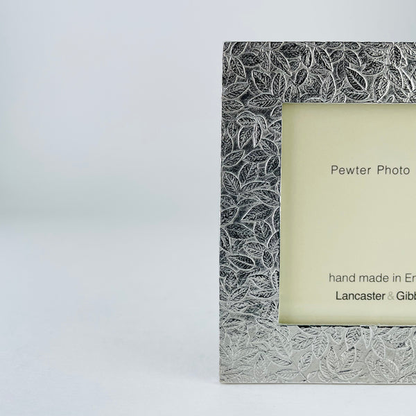 A Handmade 'Hedge' Design Pewter Mini Frame - Small