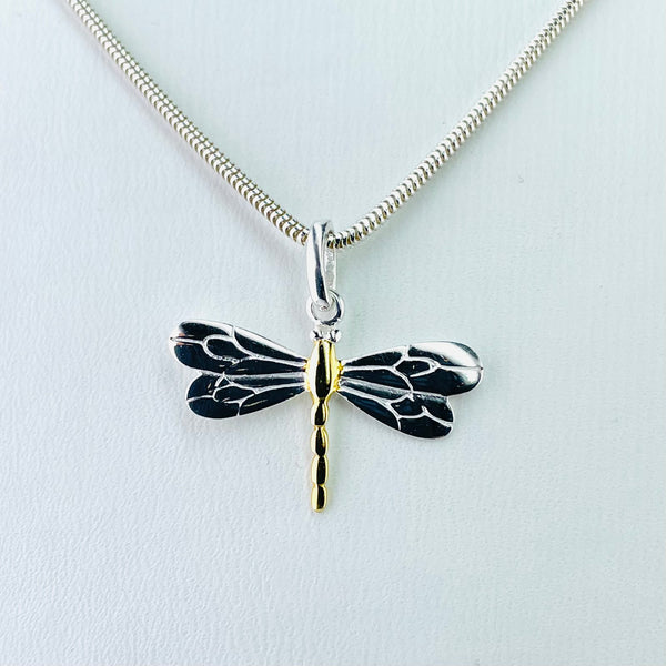 Silver Dragonfly Pendant.
