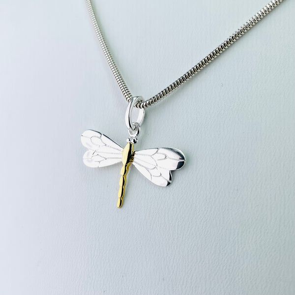 Silver Dragonfly Pendant.