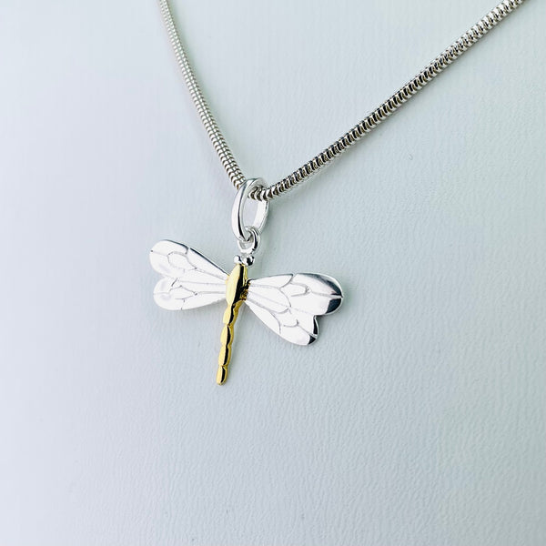 Silver Dragonfly Pendant.