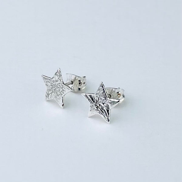 Star shaped sales silver earrings