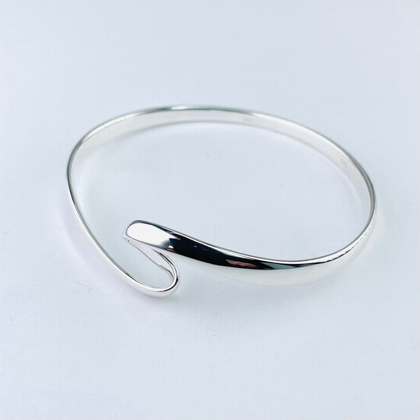Twisted Top Sterling Silver Bangle.