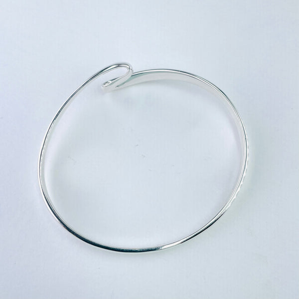 Twisted Top Sterling Silver Bangle.