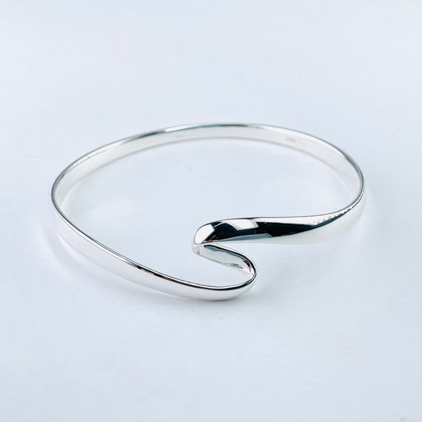 Twisted Top Sterling Silver Bangle.