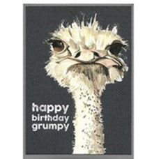 'Happy Birthday Grumpy' Happy Birthday Card by Cinnamon Aitch.