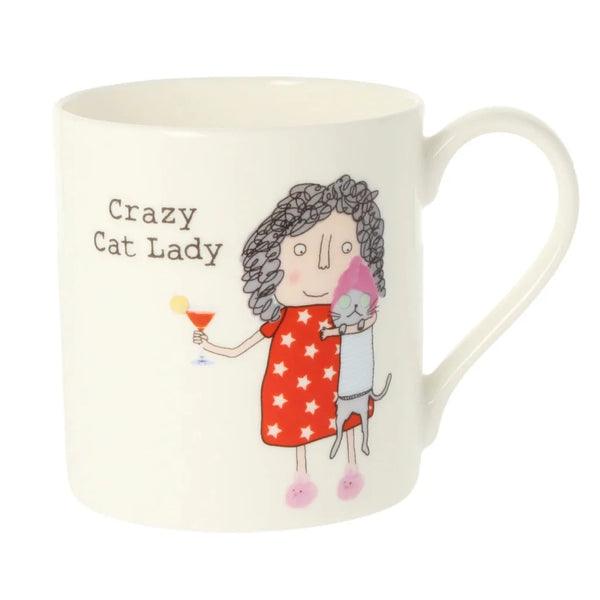 'Crazy Cat Lady' by Rosie Made a Thing, Bone China Mug.