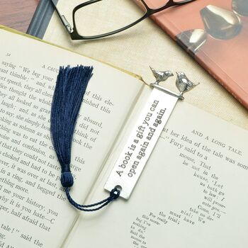 Handcrafted 'Wren and Robin' Pewter Bookmark.