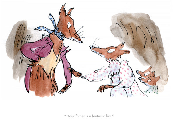 Roald Dahl's Fantastic Mr Fox 'Your Father is a Fantastic Fox' Framed Limited Edition Print by Quentin Blake.