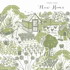 Sanderson 'The allotment' New Home Card.