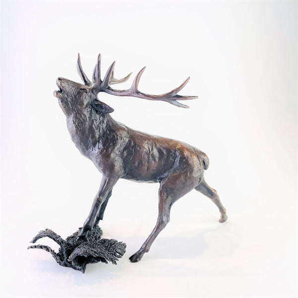 Limited Edition Bronze "Roaring Stag" by Michael Simpson.