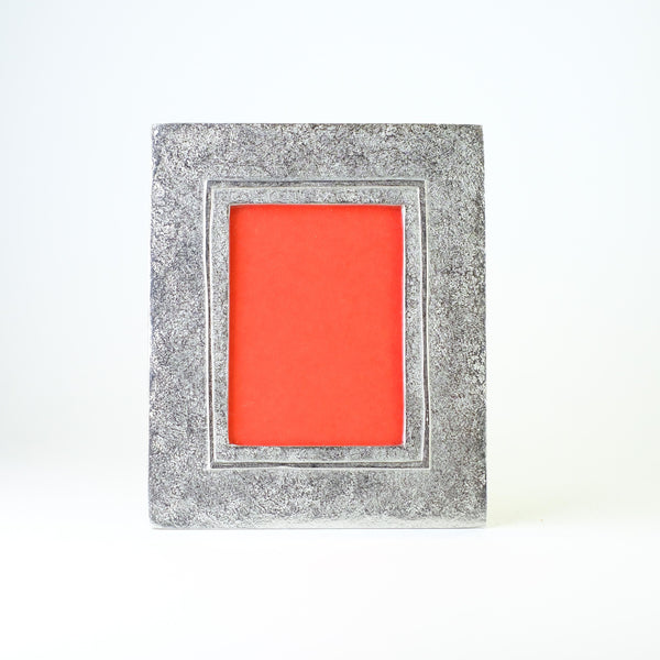 A Handmade Raised Line Design Pewter Mini Frame - large