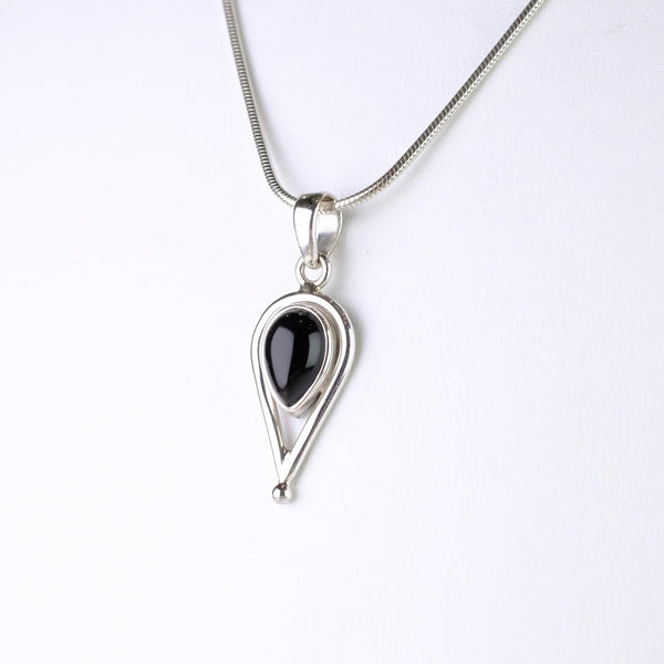 Silver and Black Onyx Pendant.