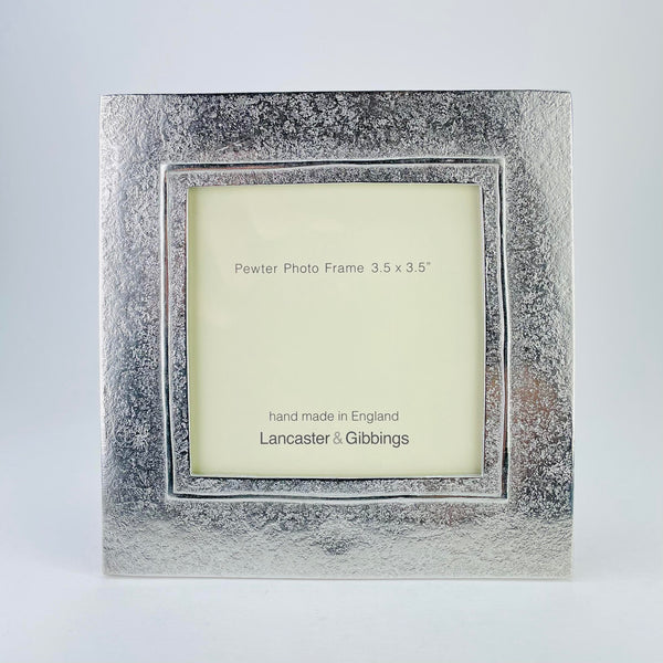 Handmade Raised Line Design Pewter Photograph Frame ( 3.5" x 3.5" Picture).