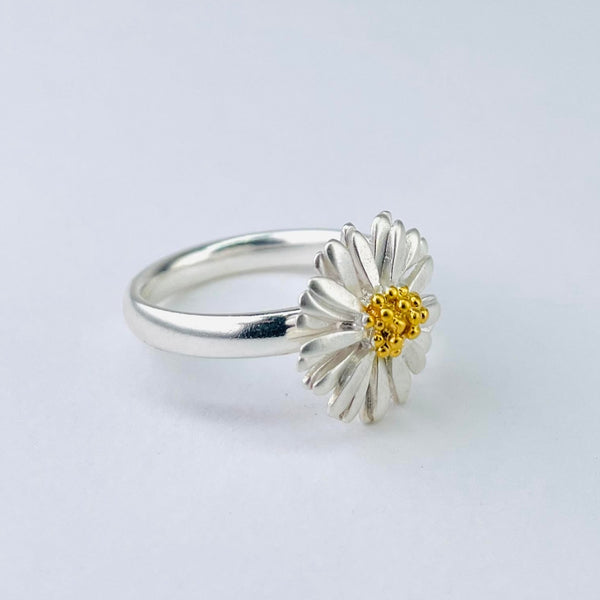 Sheena McMaster Silver and Gold Plated Daisy Ring.