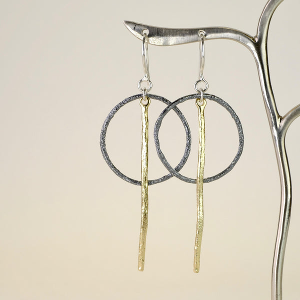 Silver and Gold Plated Geometric Earrings by JB Designs.