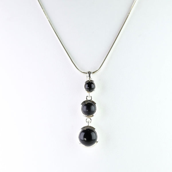 Silver and Black Onyx Pendant.