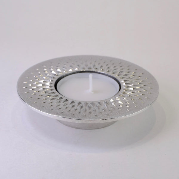 Pewter 'Crystal' Tea Light Holder.