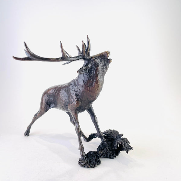 Limited Edition Bronze "Roaring Stag" by Michael Simpson.