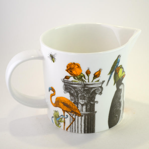 White 'Menagerie Cat' Bone China Jug.