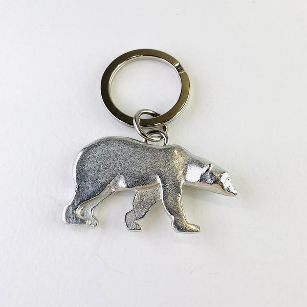 Pewter Polar Bear Key Ring.