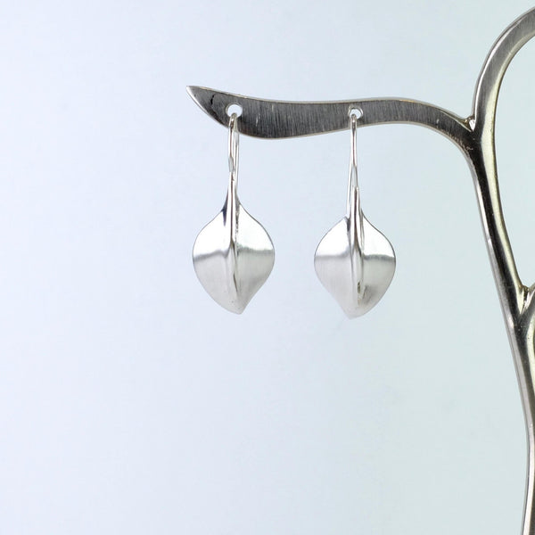Brushed Silver Drop Earrings by JB Designs.