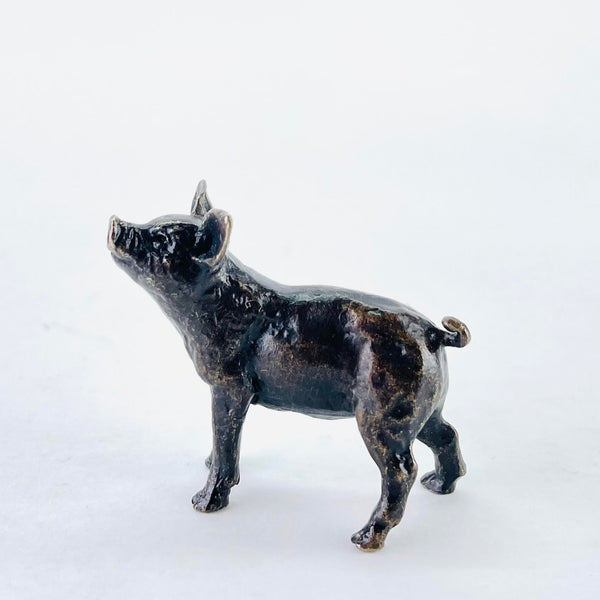 Bronze 'Pig' Miniature Sculpture.