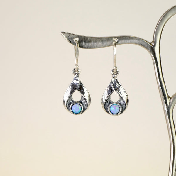 Opal and Silver Earrings by JB Designs.