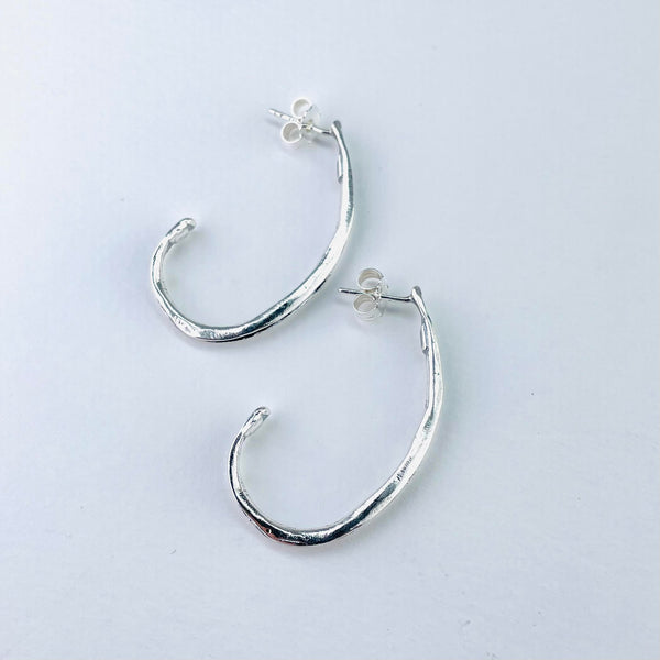 Oxidized Half Hoop Earrings by JB Designs.