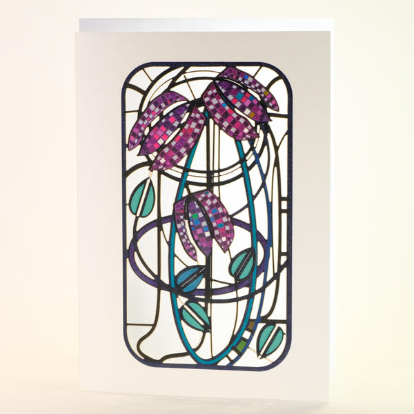 'Mackintosh Fritillaria' Laser Cut Blank Card