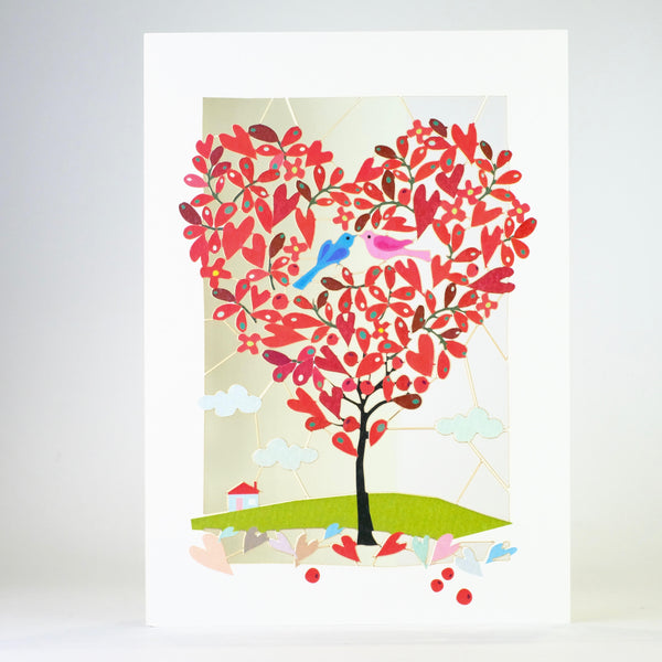 'Love Birds' Laser Cut Blank Card
