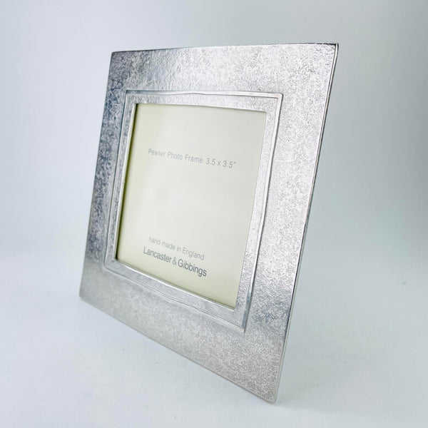 Handmade Raised Line Design Pewter Photograph Frame ( 3.5" x 3.5" Picture).
