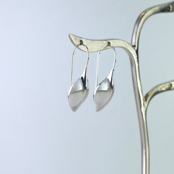 Brushed Silver Drop Earrings by JB Designs.