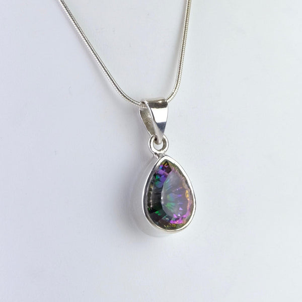 Silver and Mystic Topaz Pendant.