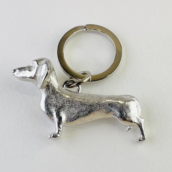 Pewter Dachshund Dog Key Ring