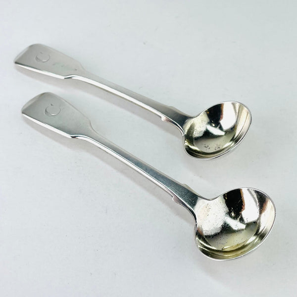 Pair of Antique Georgian Silver Spoons, Hallmarked London, 1823.