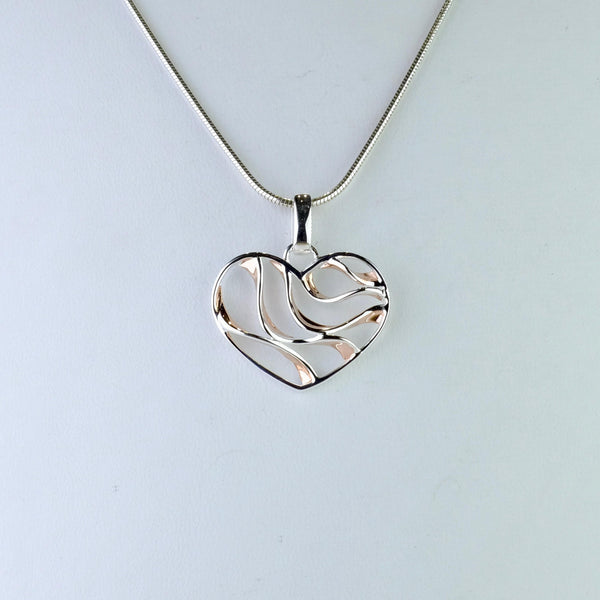 Two Tone Heart Pendant by JB Designs.