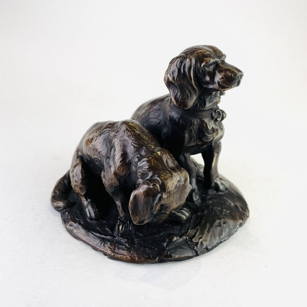 Limited Edition Bronze Sculpture of a Pair of Spaniels.