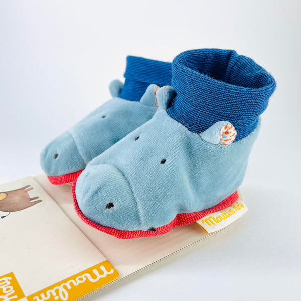 Moulin Roty Hippo Baby Slippers.