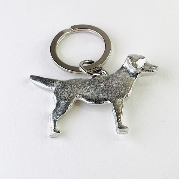 Pewter Labrador Dog Key Ring.